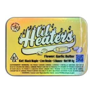Lil Heaters | Garlic Butter | 5 Live Resin Infused Pre Rolls | Black Maple